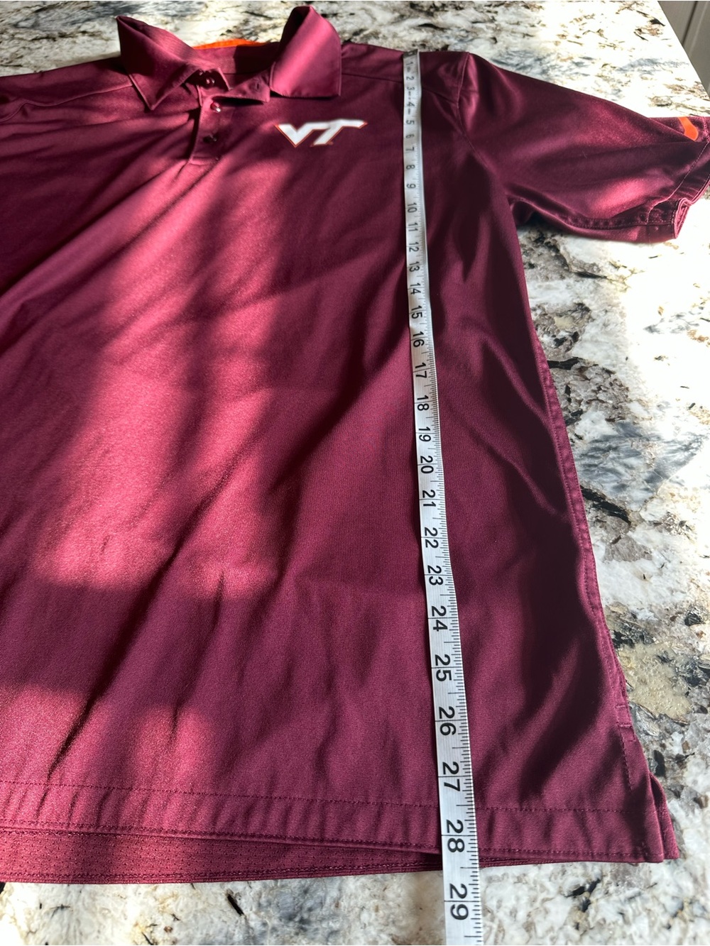 Nike Dri-FIT Virginia Tech Hokies Short Sleeve Golf Polo Shirt Maroon Mens Large - Picture 8 of 11